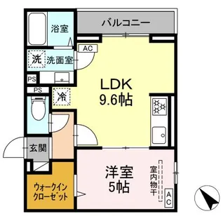 ドムスクレスト清新二丁目【2階】の間取り
