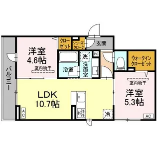 イヴレーア橋本【2階】の間取り