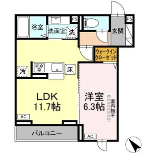 D PAINA 登戸II【1階】の間取り