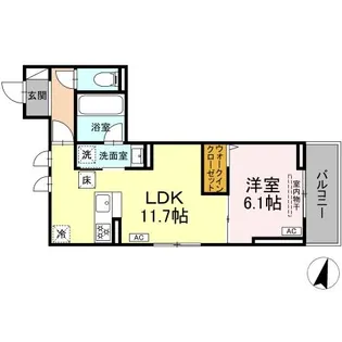 D PAINA 木月住吉町【1階】の間取り