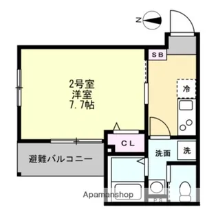 ベイルームコート川崎【2階】の間取り