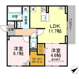 D PAINA 生田【2階】の間取り