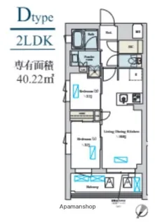 BRILLIA IST 洗足池の杜【2階】の間取り