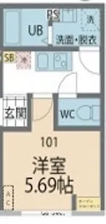 カインドネス本厚木WEST【1階】の間取り