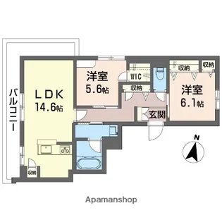 シロポール鷺沼【3階】の間取り