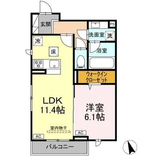 グランガーデン弘明寺【1階】の間取り