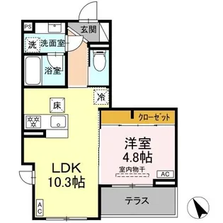 D’Bless和田町【1階】の間取り