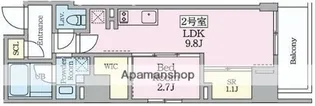 プライムブリス横濱関内【10階】の間取り