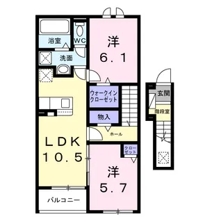プラシード【2階】の間取り