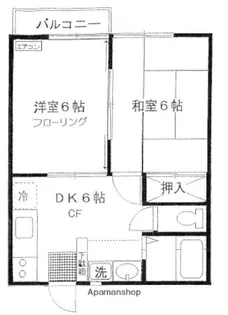 ワイエイハイツ【1階】の間取り