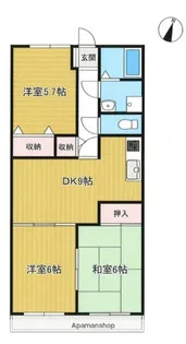 ビラージュセラ下溝1号館【3階】の間取り