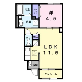 メゾン ヒヨリ【1階】の間取り