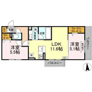 GREEN GARDEN A棟【2階】の間取り