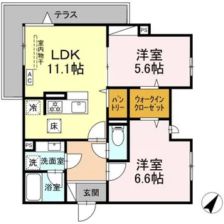 ホープハイツ【1階】の間取り
