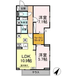 ホープハイツ【1階】の間取り