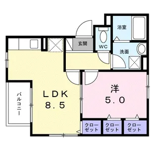 サニーレジデンスⅡ【3階】の間取り