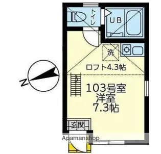 ユナイト追浜ローズウッド【1階】の間取り