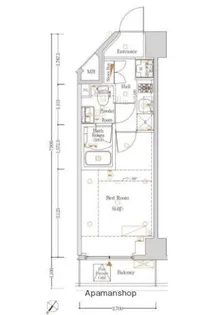 Log登戸station west【4階】の間取り