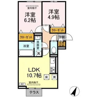 セン・ラークヒルズ【1階】の間取り