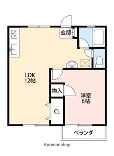 クレール坂下B棟【2階】の間取り