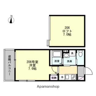 FLORACION中山【2階】の間取り