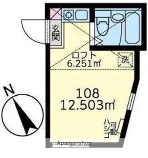 ユナイト白幡チョコミントパフェ【1階】の間取り