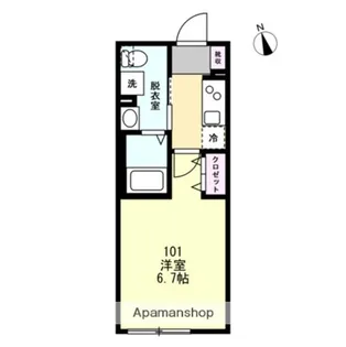 ベイルーム辻堂【1階】の間取り
