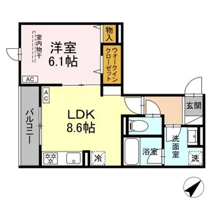 ヴェルレガーロ【3階】の間取り