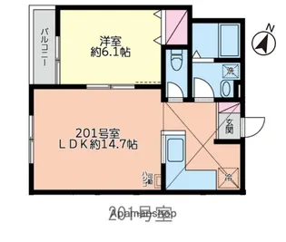 サンス馬場【2階】の間取り