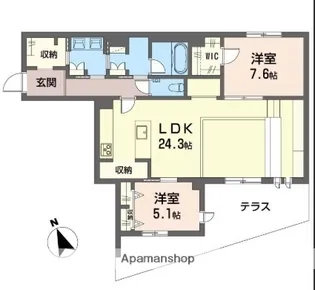 サウザンド ドリーム ハウス【1階】の間取り