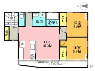 バウムマロン【2階】の間取り