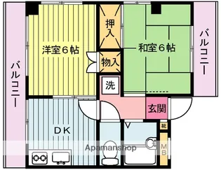 フラット2【2階】の間取り