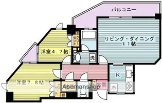 ヴィルクレール川崎タワー【5階】の間取り