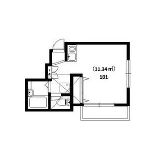 ジェミニ桜坂【1階】の間取り