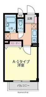 ジョイプレイス中原【1階】の間取り