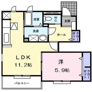 プラシード【1階】の間取り