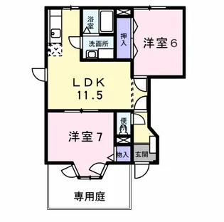 コートドールA【1階】の間取り