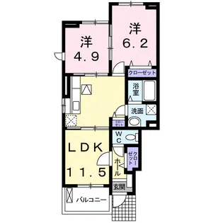 ガーデンハウスM【1階】の間取り