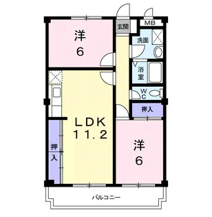 パストラル・宮ノ上【2階】の間取り