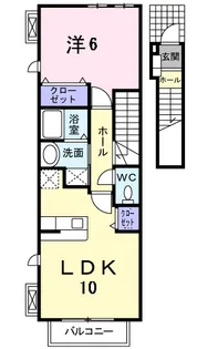 コルソⅡ【2階】の間取り