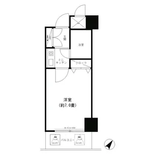 コシノパークサイドビル【5階】の間取り