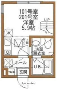LA・KREA菊名横浜【2階】の間取り