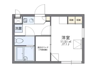 レオパレス三立ハイツC【201号室】の間取り