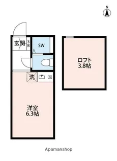 ユナイト和田町ロートレック・オペラ【2階】の間取り