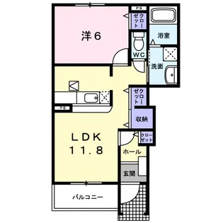ブルンネン・ハオス【1階】の間取り