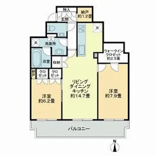 サンクタス川崎タワー【11階】の間取り