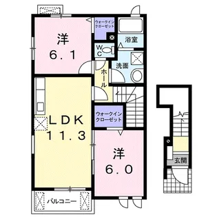 エスペランサ小坪【2階】の間取り