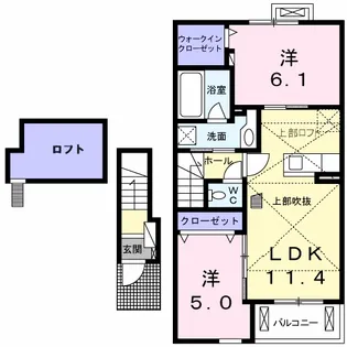 チェリーブロッサム【2階】の間取り