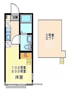 ハーミットクラブハウス新横浜【2階】の間取り