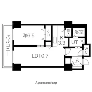 シティコート目黒2号棟【3階】の間取り
